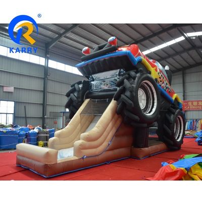 Морская / воздушная доставка Custom PVC 3D Красный внедорожник Замок Надувный дом для детей