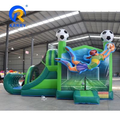 Домой/Бизнес ПВХ Эластичный футболист Замок Отскакивающий дом Надувный ролик