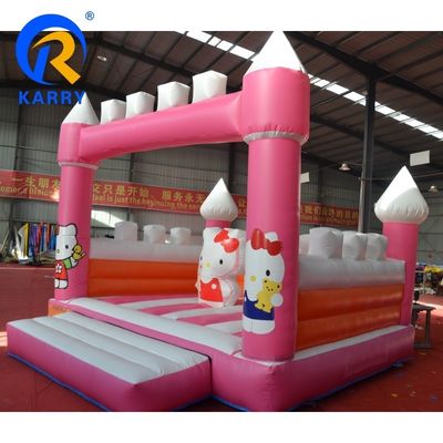 Детская вечеринка Необходимая Розовая Китти Надувный отскакивающий дом с резким дизайном кошки и комплектом ремонта