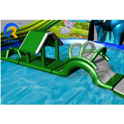 Допустимая вместимость 10 пассажиров Огромный слонский горка Водный надувный аквапарк для детей и взрослых
