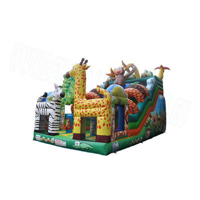 Настроенный цветной сафари парк надувный вышибальщик для детского развлечения в открытом парке