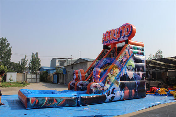 Коммерческое надувное оборудование из ПВХ Горячая кровь Аниме персонажи Водный горка с бассейном
