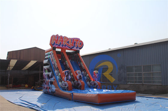 Коммерческое надувное оборудование из ПВХ Горячая кровь Аниме персонажи Водный горка с бассейном
