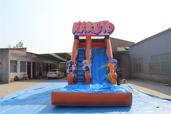 Коммерческое надувное оборудование из ПВХ Горячая кровь Аниме персонажи Водный горка с бассейном