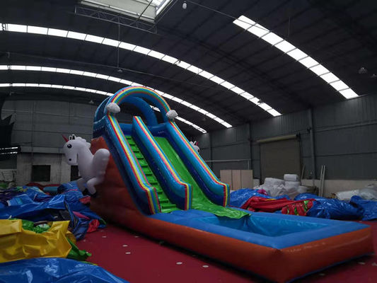 Внутренний детский бассейн для воды Слайд с стандартным воздушным вентилятором CE и единорогом