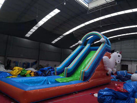 Внутренний детский бассейн для воды Слайд с стандартным воздушным вентилятором CE и единорогом