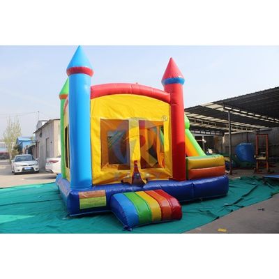 Унисексный надувный вышибальщик слайд Комбо Красочный замок Вышибальный дом для вечеринки на свежем воздухе