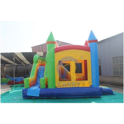 Унисексный надувный вышибальщик слайд Комбо Красочный замок Вышибальный дом для вечеринки на свежем воздухе