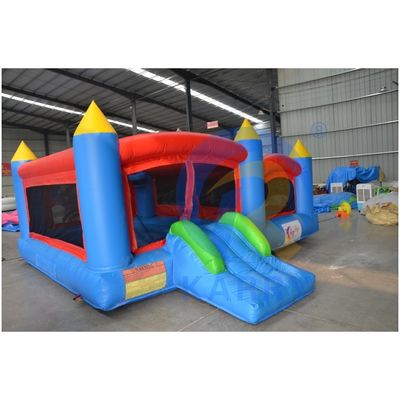 0.55мм ПВХ Пленка Детская Надувная Высадочная Спускающийся Дом с Слайд и Прыгающий Замок