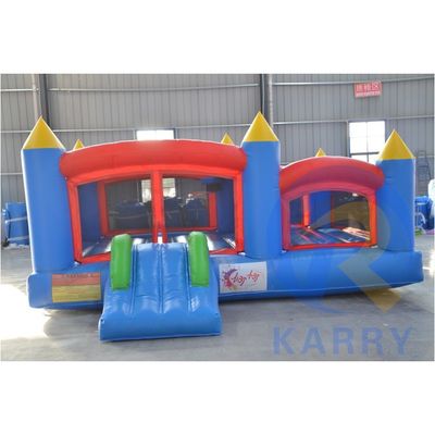 0.55мм ПВХ Пленка Детская Надувная Высадочная Спускающийся Дом с Слайд и Прыгающий Замок
