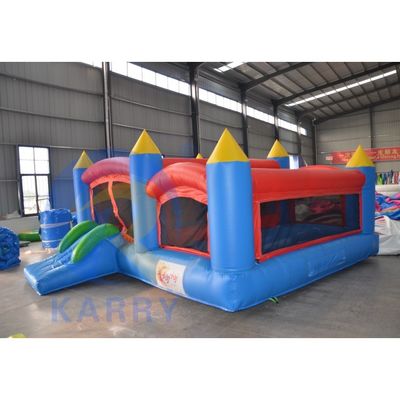0.55мм ПВХ Пленка Детская Надувная Высадочная Спускающийся Дом с Слайд и Прыгающий Замок