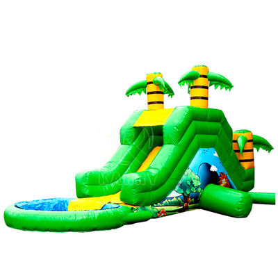 ПВХ пальмовый задний двор длинный горка надувный водный горка для 5-10 пассажиров вечеринка веселье