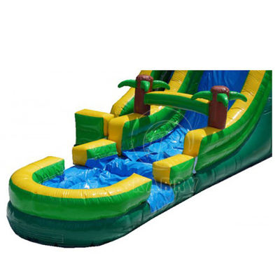 ПВХ пальмовый задний двор длинный горка надувный водный горка для 5-10 пассажиров вечеринка веселье