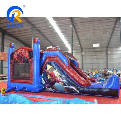 Унисекс Spiderman Водный надувный выбивающий слайд с опцией влажный / сухой