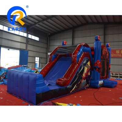 Унисекс Spiderman Водный надувный выбивающий слайд с опцией влажный / сухой