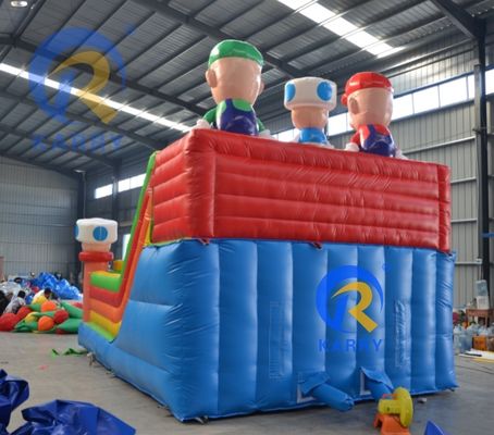 Коммерческий класс 6*4м Высокая производительность Надувный скакалканый замок с комбинацией слайдов с препятствиями