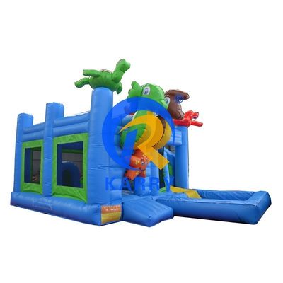 2024 16ft Jumping Inflatable Castle Слайд Комбо с бассейном/надувным замком