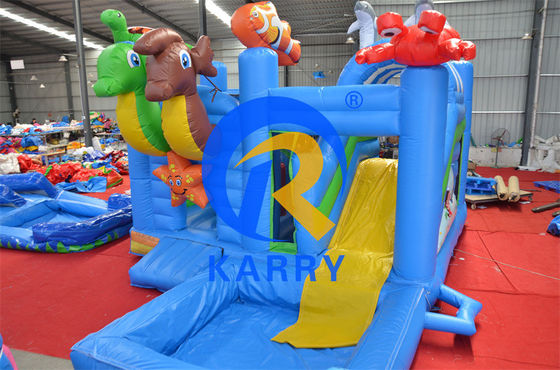 2024 16ft Jumping Inflatable Castle Слайд Комбо с бассейном/надувным замком