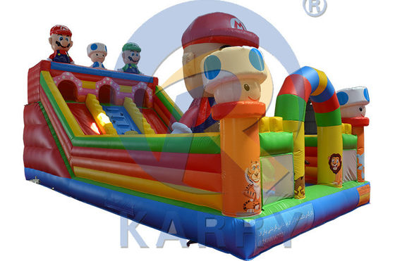 EN71/CE Сертифицированный надувный парковый парк Mario Bouncer House Slide для детей и взрослых