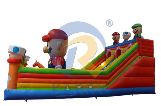 EN71/CE Сертифицированный надувный парковый парк Mario Bouncer House Slide для детей и взрослых