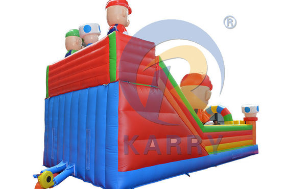 EN71/CE Сертифицированный надувный парковый парк Mario Bouncer House Slide для детей и взрослых