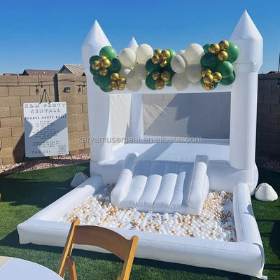 EN71/CE Сертифицированный пастельный прыжок из скачкообразного замка с шаровой ямой для развлечений на улице