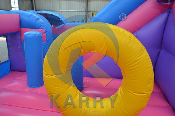 Радуга двойной единорог воздушный батут надувный замок слайд комбо H14ft для вечеринок