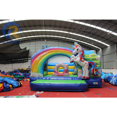 Установленный размер 3D Радужный единорог Замок Водные горки Комбинация идеально подходит для вечеринок