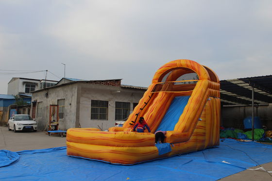 Летний аквапарк детские игрушки игра 18ft ПВХ надувный водный горка с бассейном