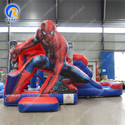 Перевозка морской и воздушной транспортировки ПВХ Spiderman Надувный скакалка с слайд-комбо