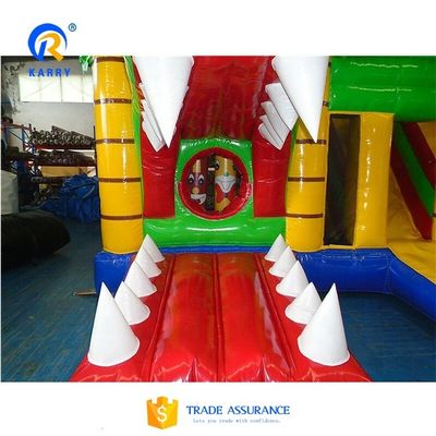 EN14960 Сертифицированный надувный замок с подскакивающим слайдом Combo Obstacle Course Jumper