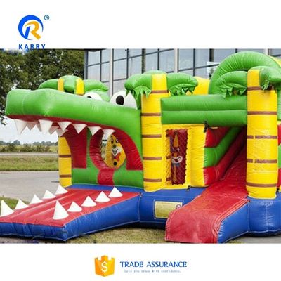 EN14960 Сертифицированный надувный замок с подскакивающим слайдом Combo Obstacle Course Jumper
