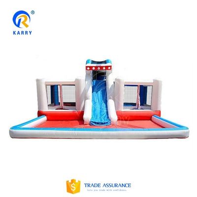 Castle Kids Надувная акула скакалка с водопадом и портативным дизайном