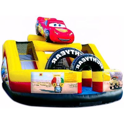 Настраивайте персонажа с двойным слайдом Монстр-грузовик Надувный скакалки замок для детей