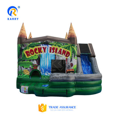 Популярный надувный отскакивающий дом с горками и водными горками