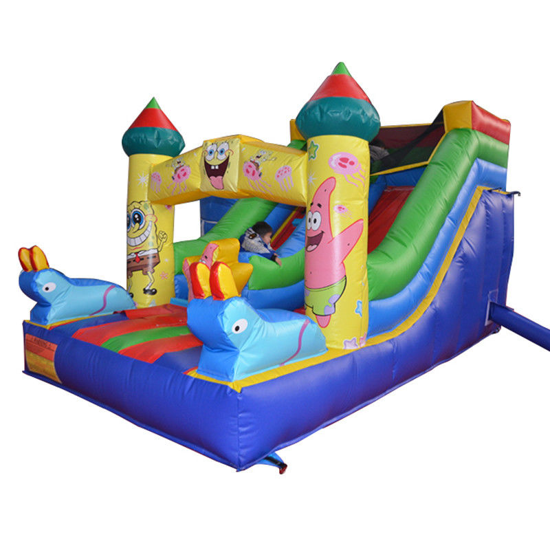 5-10 Пассажиров Custom Small Sponge-Bob Wet and Dry Slide с цифровым дизайном печати