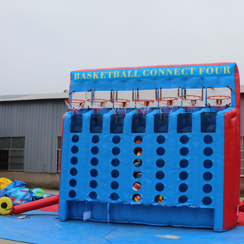 PVC Tarpaulin Connect 4 Надувная баскетбольная спортивная игра для интерактивного веселья на карнавале