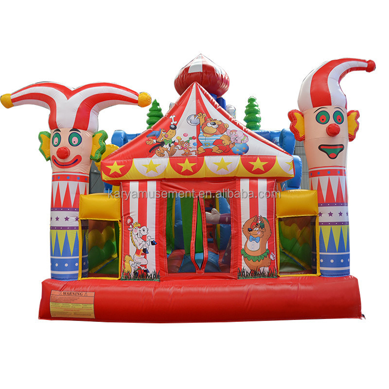 14 лет назад Юнисекс Новейший цирк из ПВХ Надувный цирк Замок со Слипом N Слайд Веселая городская вечеринка