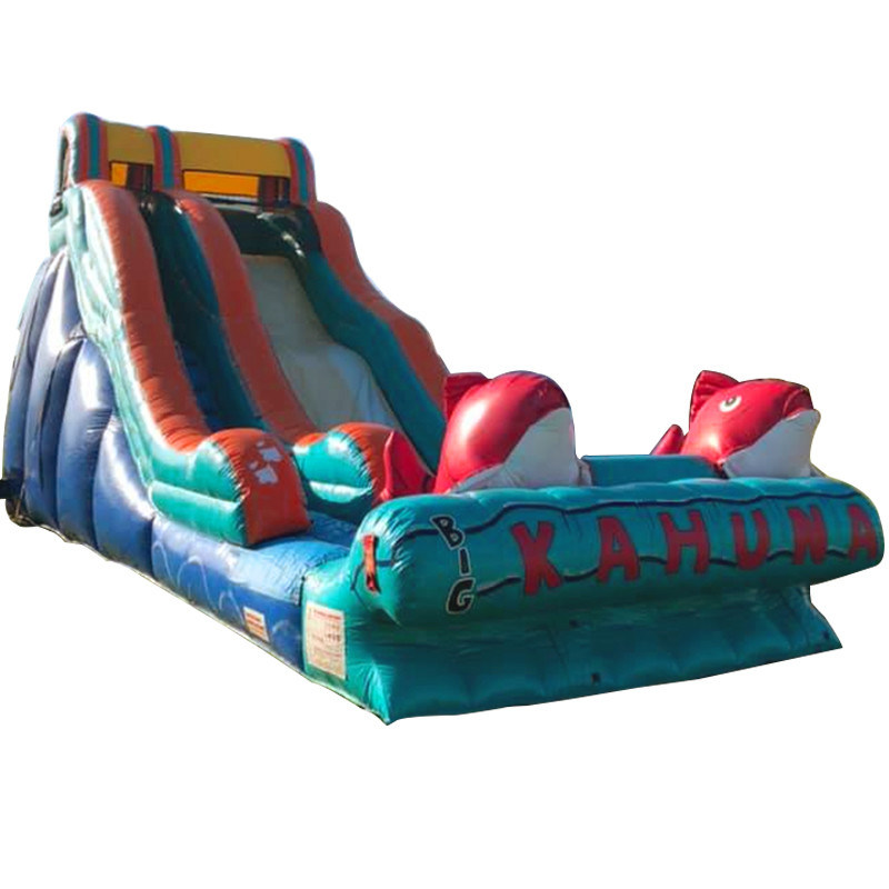 0.55мм ПВХ брезент красный карп тематика надувная водная горка с широким скольжением и горка