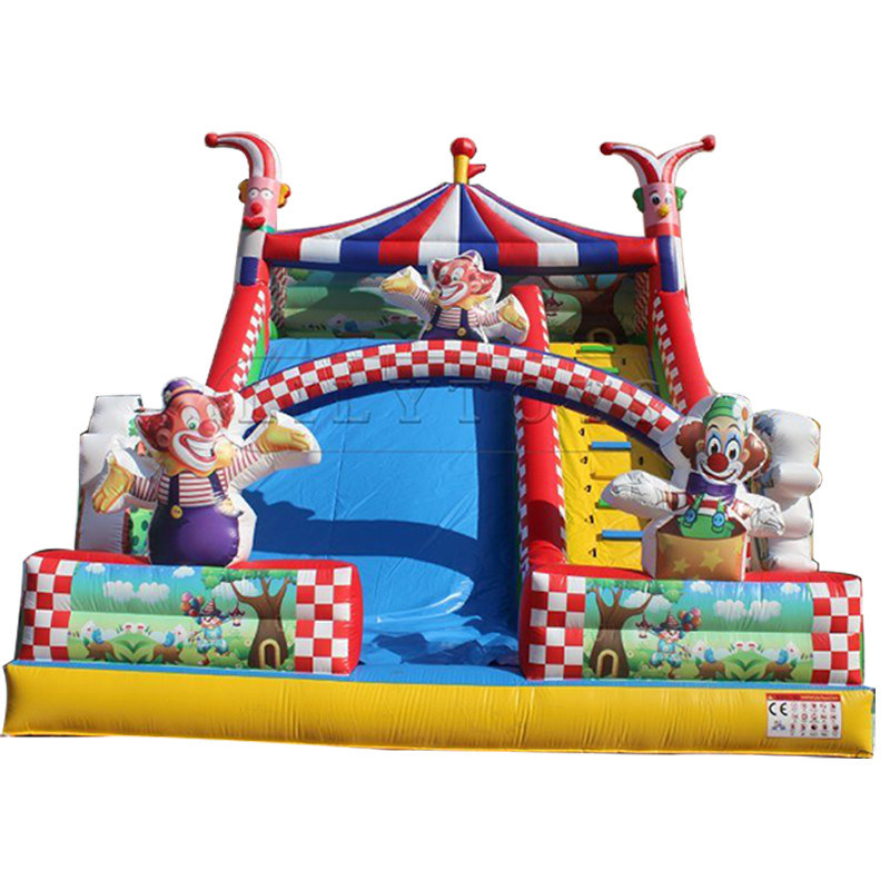 Коммерческая надувная сухая горка с настраиваемым логотипом Карнавал Цирк Клоун Прыжок горка