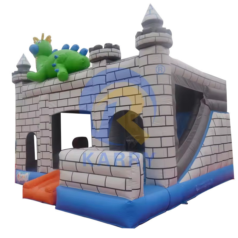 Dino Commercial Bouncy Inflatable Castle с комплектом ремонта слайдов и аксессуаров